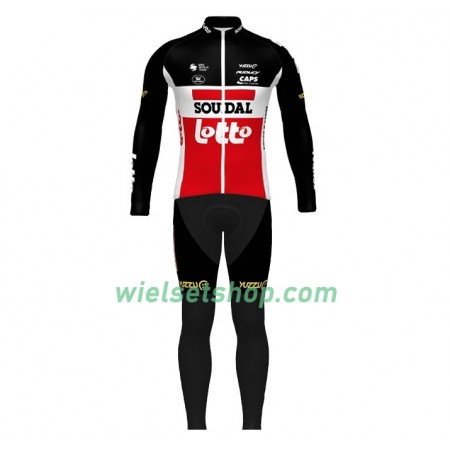 Fietskleding (Fietsshirt Lange Mouw + Lange Koersbroek) 2020 Lotto-Soudal N001